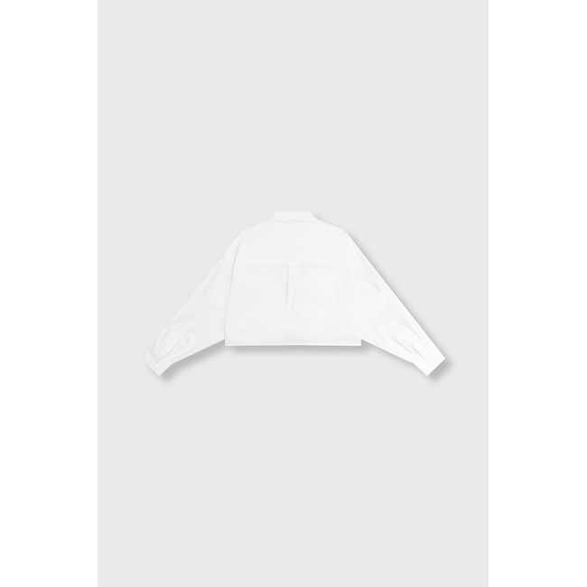 ALIX THE LABEL Woven Cropped Blouse Soft White