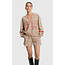 ALIX THE LABEL Woven Sporty Check Bomber Sand