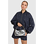 ALIX THE LABEL Ladies Woven Silver Bag