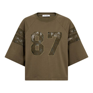 CO'COUTURE Ely Lace Tee Sweat Army