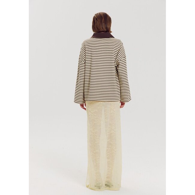 HARPER & YVE Pollie Sweater Hot Fudge Stripe
