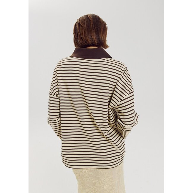 HARPER & YVE Pollie Sweater Hot Fudge Stripe