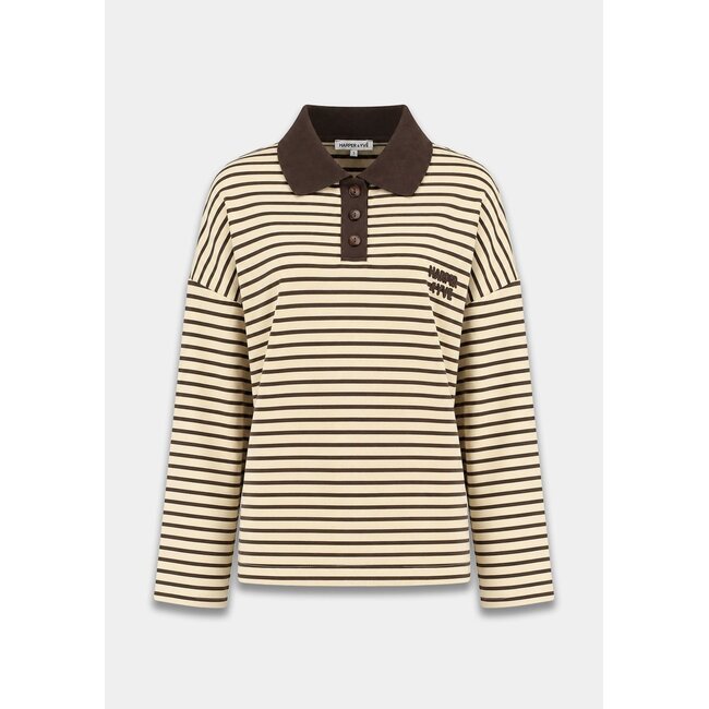 HARPER & YVE Pollie Sweater Hot Fudge Stripe
