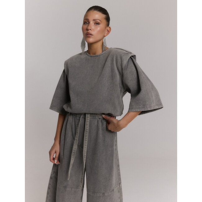 REFINED DEPARTMENT Jumpsuit Balloon Pants Mona Mid Grey