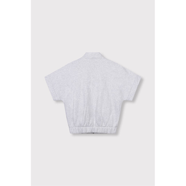 REFINED DEPARTMENT Short Sleeve Cardigan Leona Grey Melange