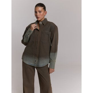 REFINED DEPARTMENT Washed Denim Blouse Naro