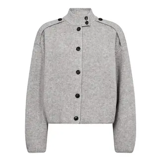 CO'COUTURE Row Utility Cardigan Grey Melange