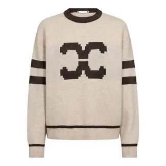 CO'COUTURE Row Coco Logo Knit Creme