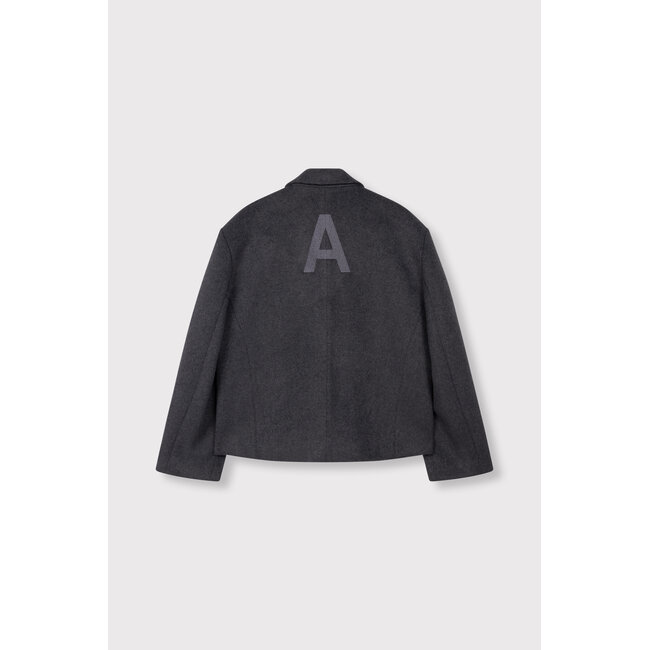ALIX THE LABEL Short Hairy Coat Antracite Melange