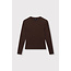 ALIX THE LABEL Rib Longsleeve Shirt Warm Brown