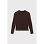 ALIX THE LABEL Rib Longsleeve Shirt Warm Brown
