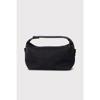 ALIX THE LABEL Woven Faux Leather Small Bag Black