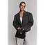 ALIX THE LABEL Woven Faux Leather Small Bag Black