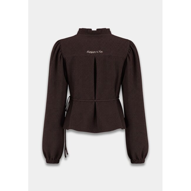 HARPER & YVE Debby Blouse Hot Fudge