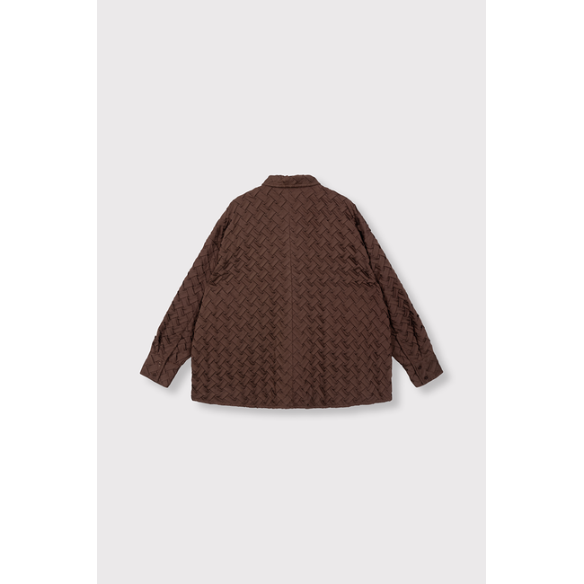 ALIX THE LABEL Woven Pleated Blouse Warm Brown