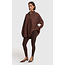 ALIX THE LABEL Woven Pleated Blouse Warm Brown