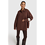 ALIX THE LABEL Woven Pleated Blouse Warm Brown