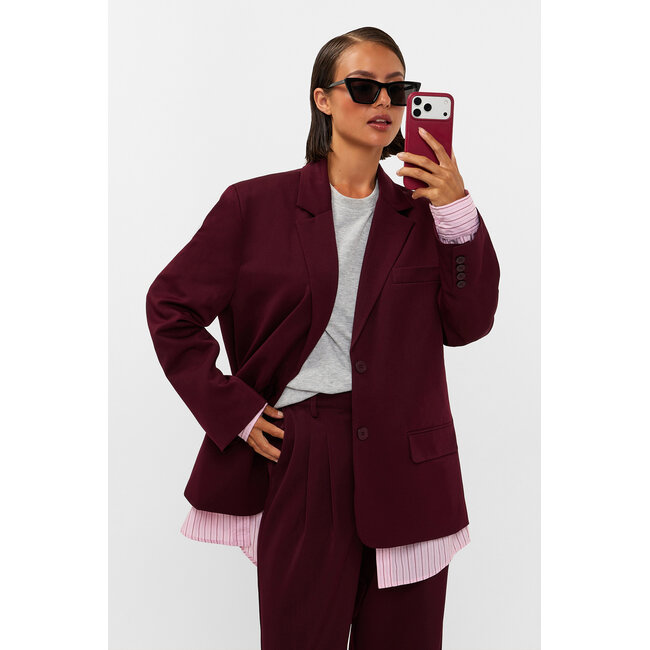 STUDIO AMAYA Haven Blazer Bordeaux