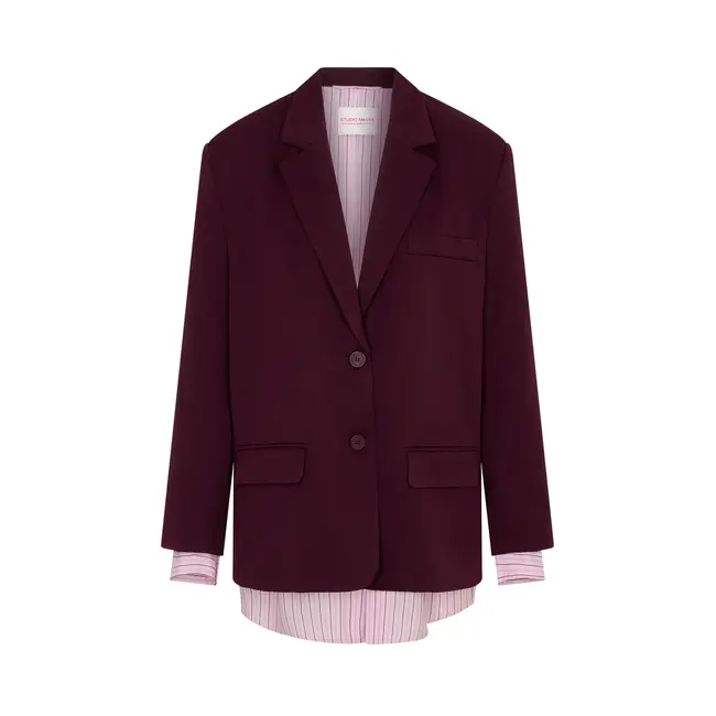 STUDIO AMAYA Haven Blazer Bordeaux
