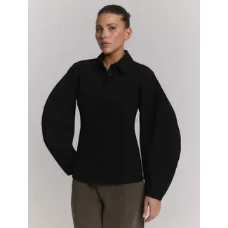 REFINED DEPARTMENT Woven Balloon Blouse Lila Black