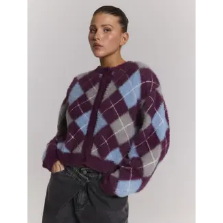 REFINED DEPARTMENT Knitted Check Cardigan Nomi