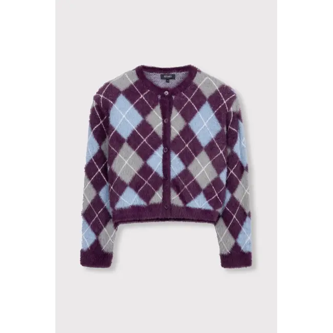 REFINED DEPARTMENT Knitted Check Cardigan Nomi