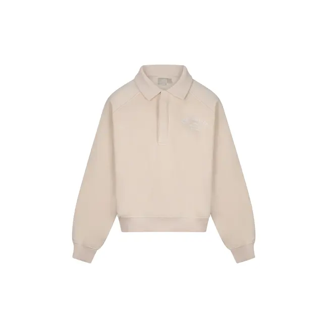 THE LOLA CLUB Ebony Polo Sweater Oatmilk