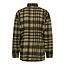 CO'COUTURE Kyel Check Tie Pleat Shirt Army