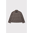 ALIX THE LABEL Woven Cropped Check Blazer