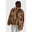 ALIX THE LABEL Mix Faux Fur Coat Camel