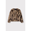 ALIX THE LABEL Mix Faux Fur Coat Camel