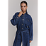 ALIX THE LABEL Woven Denim Jumpsuit Denim Blue