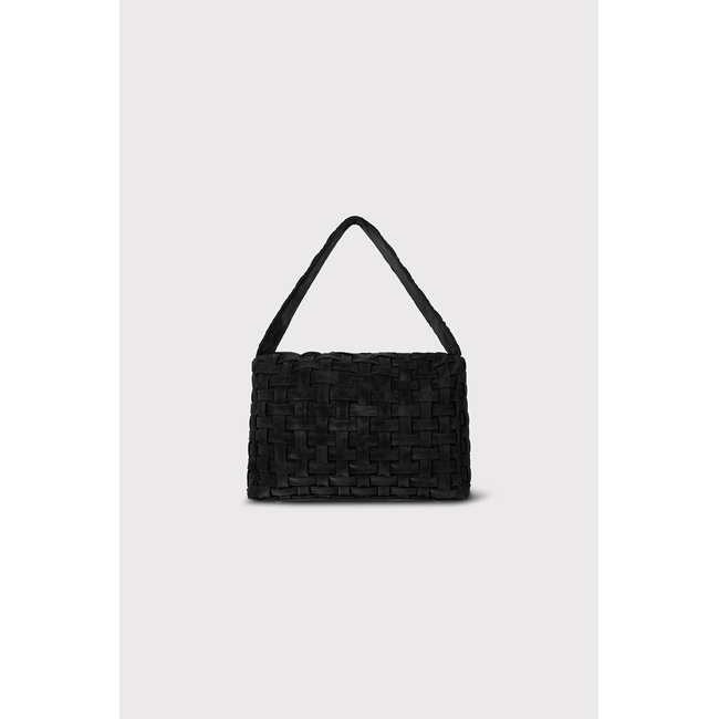ALIX THE LABEL Woven Big Braided Bag Black