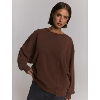 REFINED DEPARTMENT Oversized Sweater Senna Choc Brown
