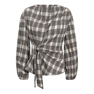 CO'COUTURE Chandler Check Tie Blouse