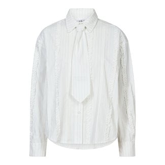 HAUTE L'AMITIÉ Inez Pin Frill Tie Shirt