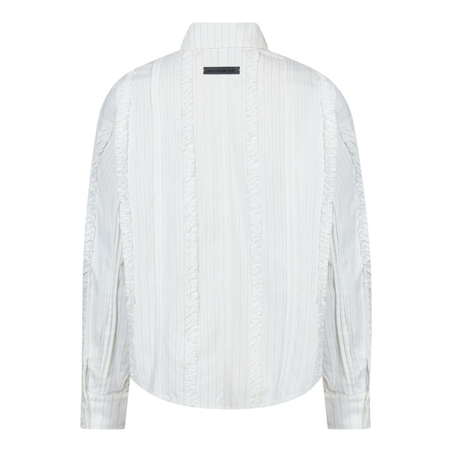 HAUTE L'AMITIÉ Inez Pin Frill Tie Shirt