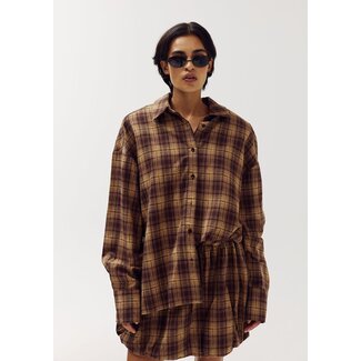 HARPER & YVE Kim Blouse Brown Check