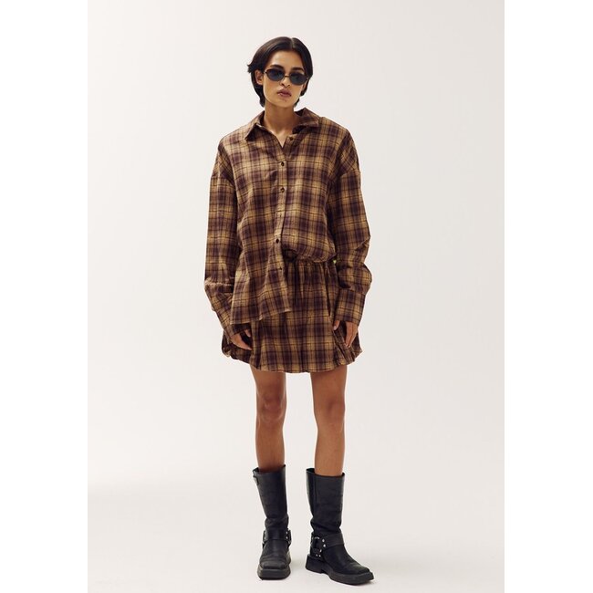 HARPER & YVE Kim Blouse Brown Check