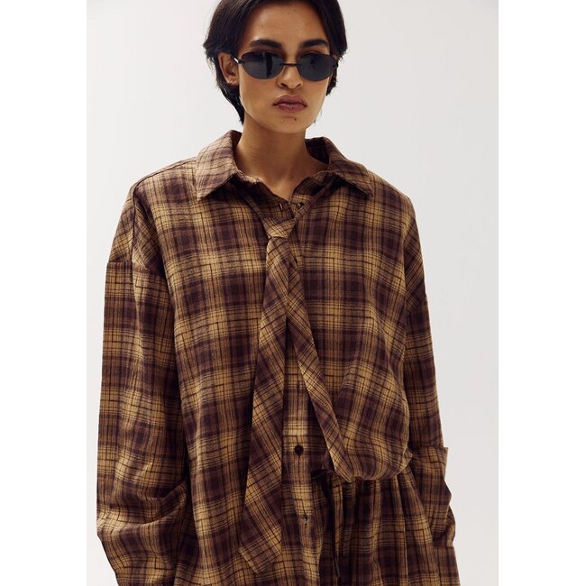 HARPER & YVE Kim Blouse Brown Check