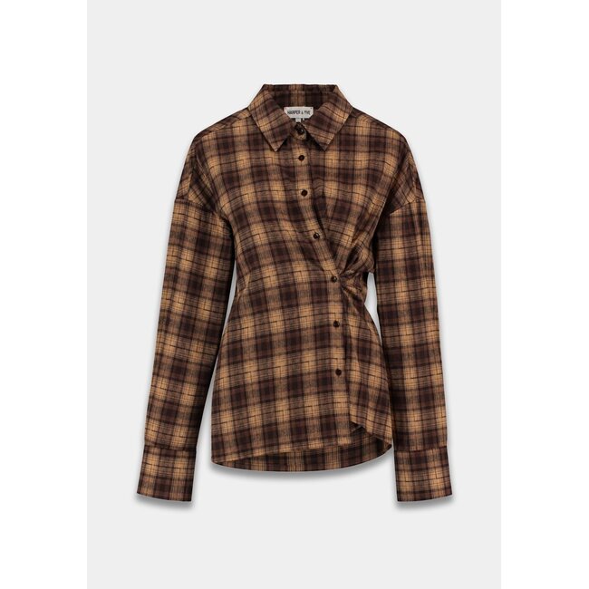 HARPER & YVE Kim Blouse Brown Check
