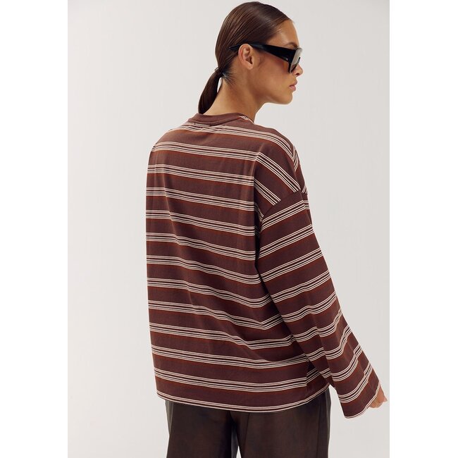 HARPER & YVE Tommy Longsleeve Brown Stripe