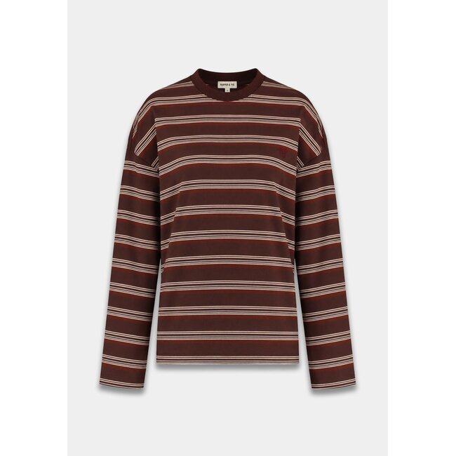 HARPER & YVE Tommy Longsleeve Brown Stripe