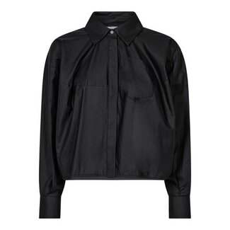 HAUTE L'AMITIÉ Sophie Din Coated Shirt Black