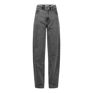 HAUTE L'AMITIÉ Flip Barrel Grey Tall Jeans