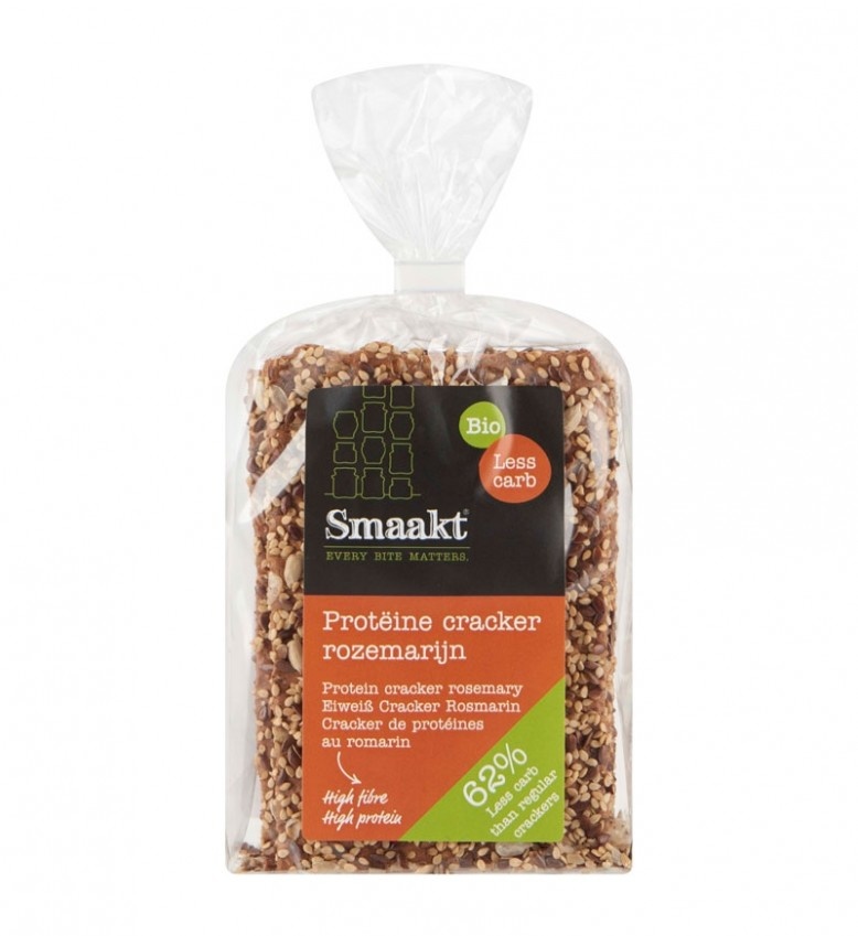 Biologische koolhydraatarme crackers met rozemarijn – Smaakt Less Carb