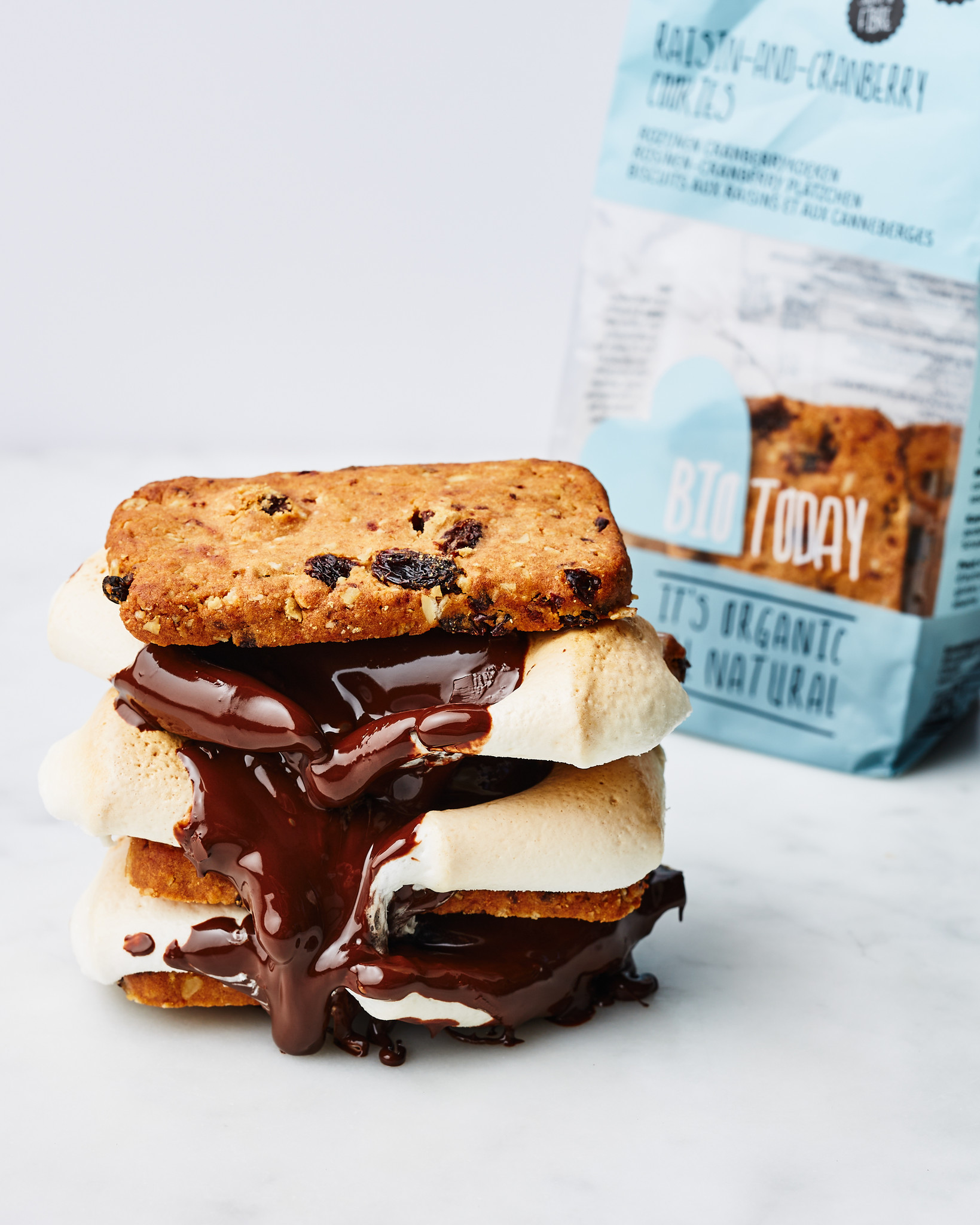 Rozijn-cranberrykoeken bio