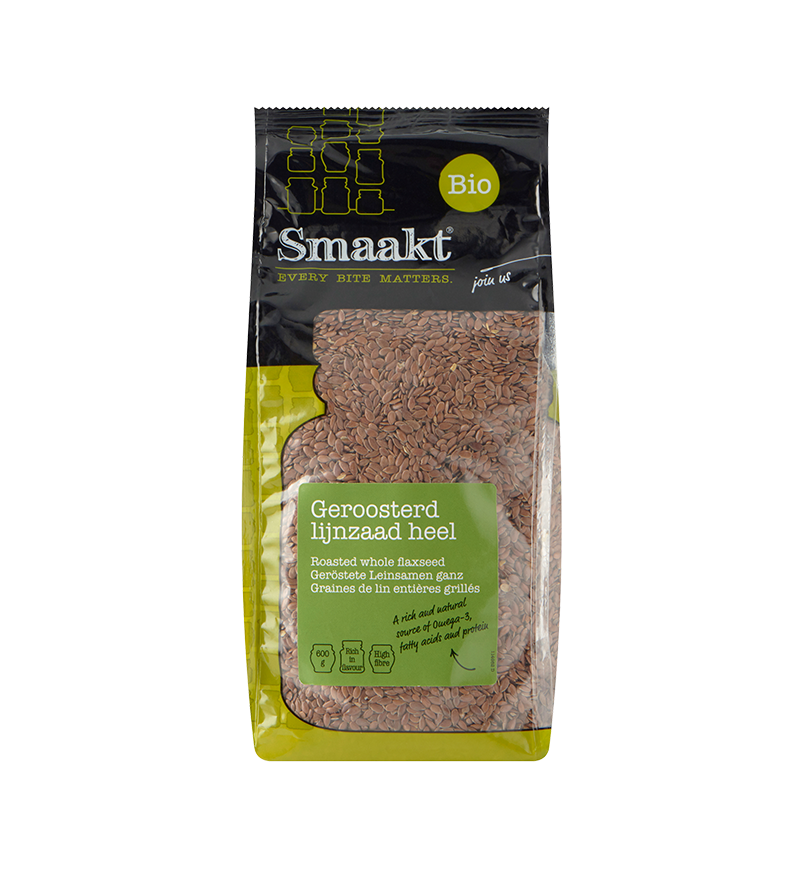Roasted whole flaxseed organic