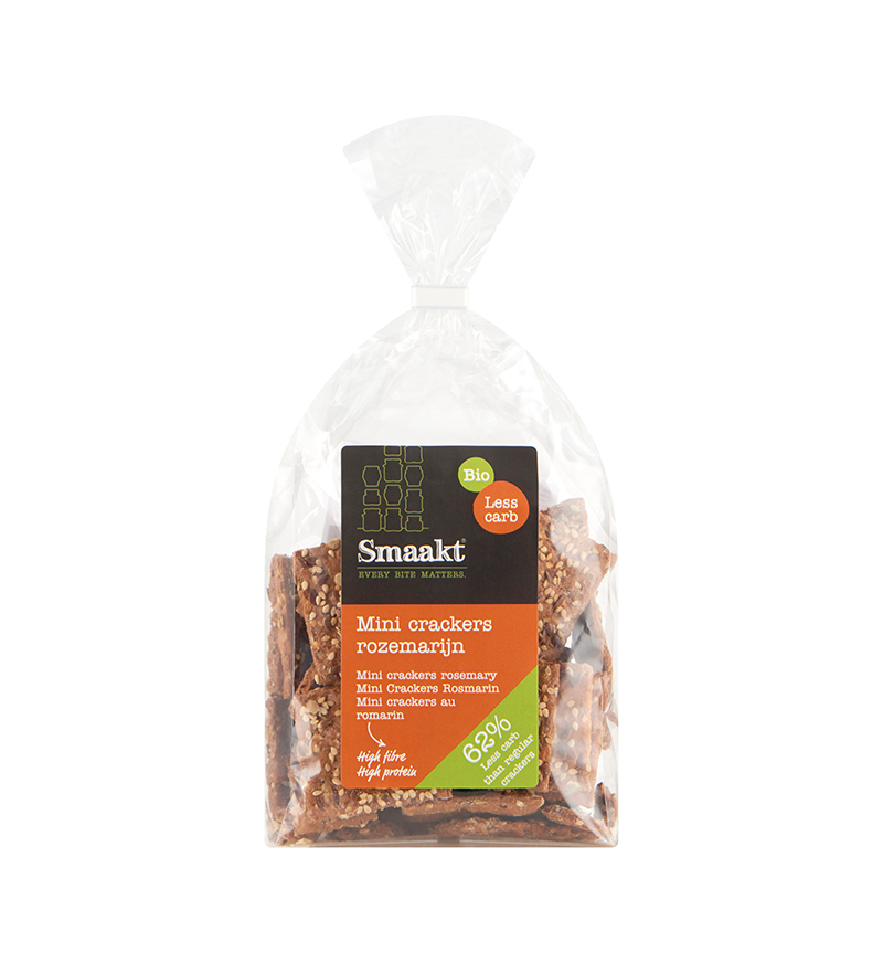 Less carb rosemary mini-crackers organic