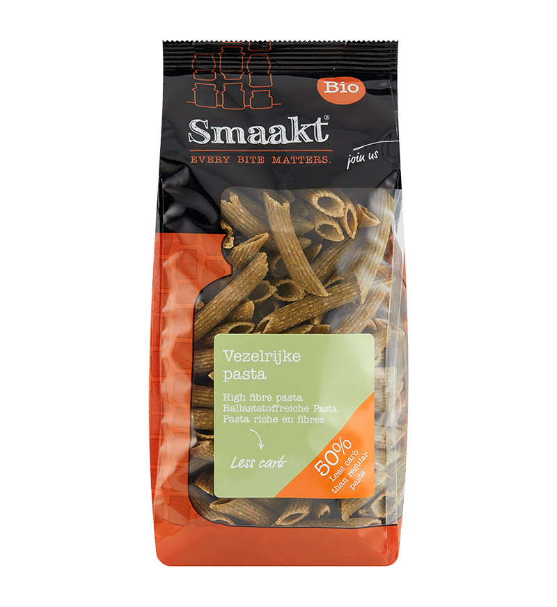 Less carb high fibre pasta organic